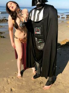 Vazou conjunto de fotos de cosplay de Leia, escrava nua, do bairro Maitland.