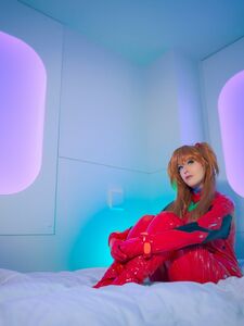 Meg Turney Asuka Cosplay On A Leash With Bondage Cuffs On Onlyfans Album