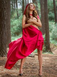 Янет Гарсия Косплей в Красном Капюшоне Лингерии Набор Onlyfans Утечка